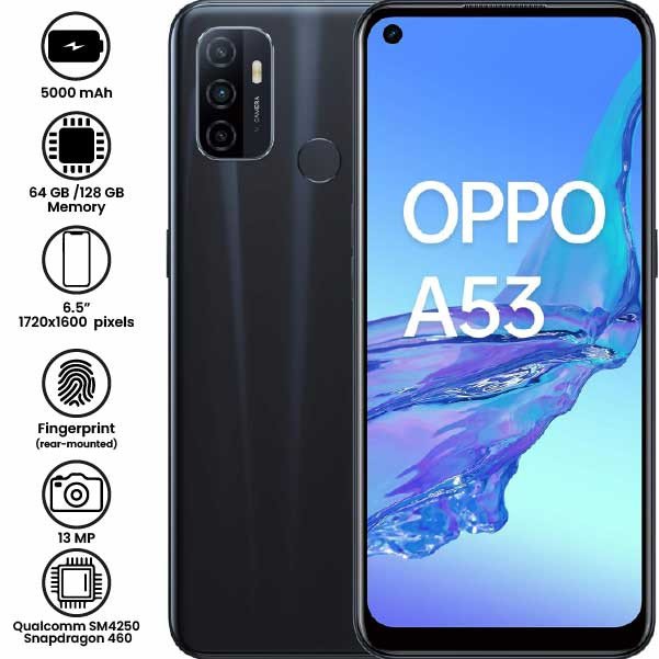 Oppo a53 smartphone, available at Mobitel UK